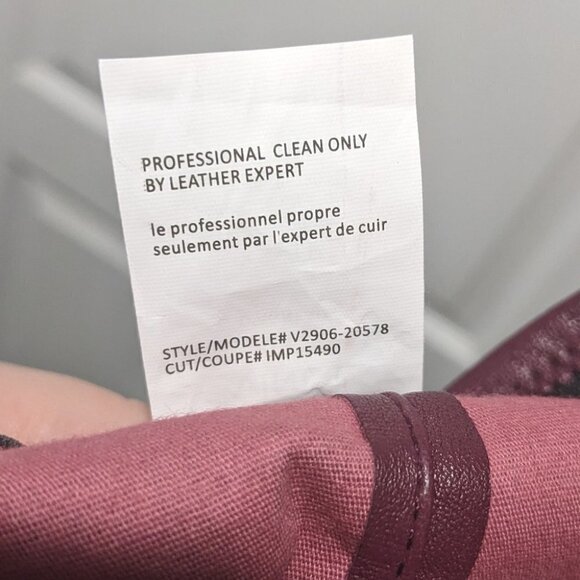 Vince | Lambskin leather leggings in Bordeaux - Picture 7 of 10